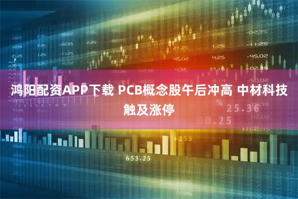 鸿阳配资APP下载 PCB概念股午后冲高 中材科技触及涨停