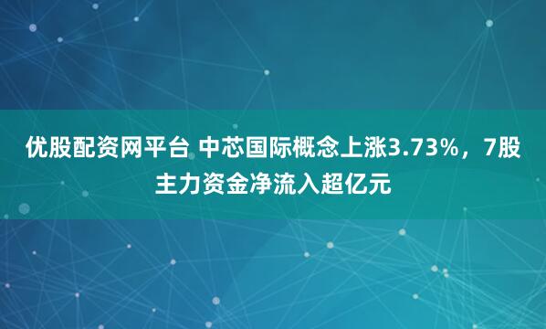 优股配资网平台 中芯国际概念上涨3.73%，7股主力资金净流入超亿元